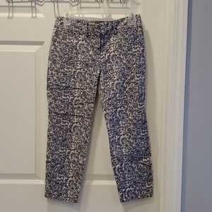 Blue Floral Capri pants Loft